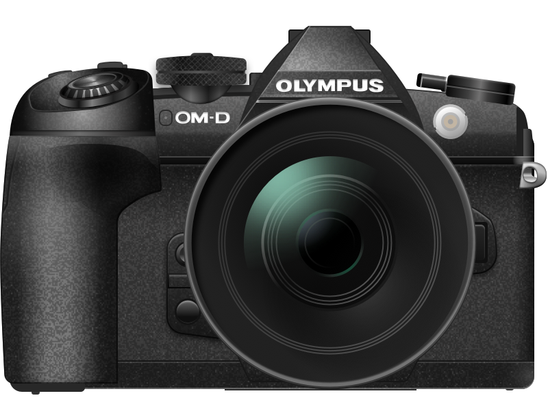 Olympus OM-D E-M1 mark 2 camera illustration